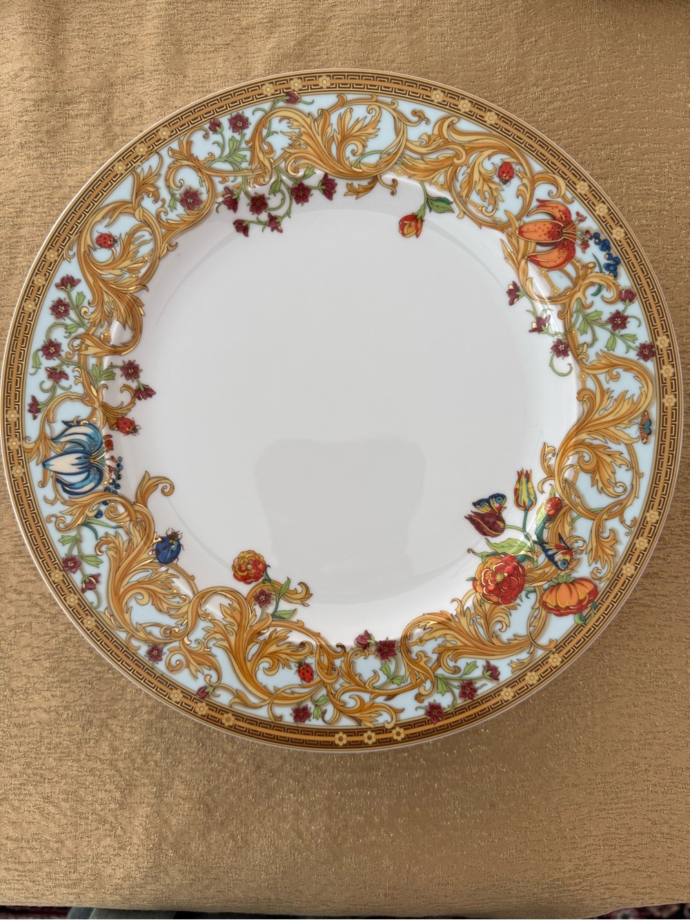 AUTHENTIC VERSACE x ROSENTHAL LE JARDIN DE VERSACE DINNER PLATES – SET OF 5
